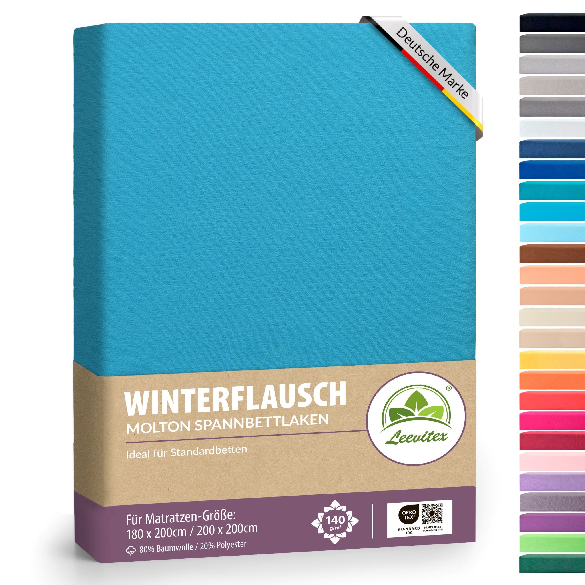 Winterspannbettlaken für 180x200 bis 200x200 cm