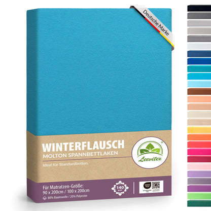 Winterspannbettlaken für 90x200 bis 100x200 cm