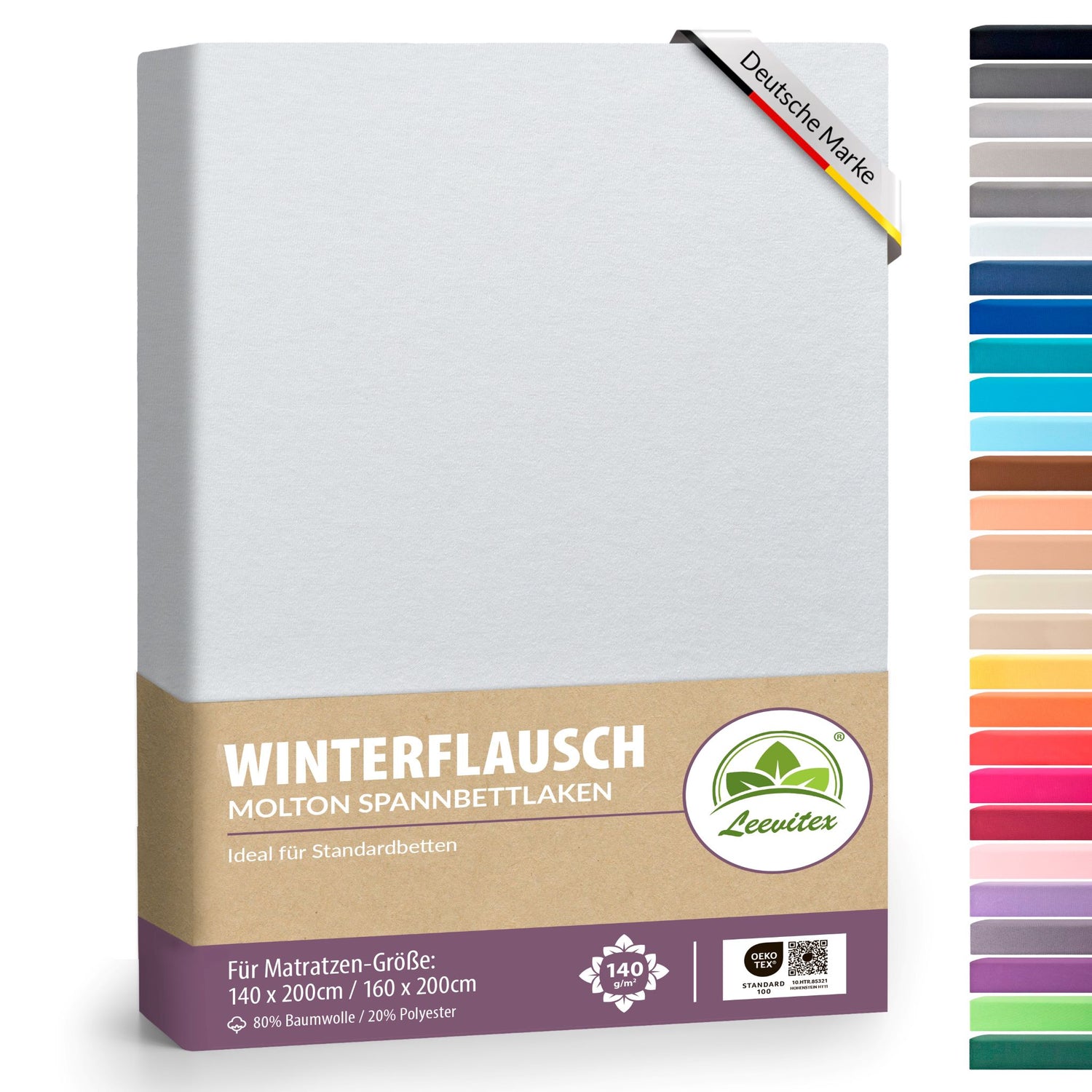 Winterspannbettlaken für 140x200 bis 160x200 cm