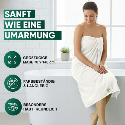 Duschtücher im 2er Set – 100% Baumwolle, 70 x 140 cm, weich und saugfähig