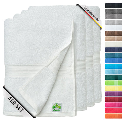 Handtücher von Leevitex – 4er Set, 100% Baumwolle, 50 x 100 cm, weich und saugfähig